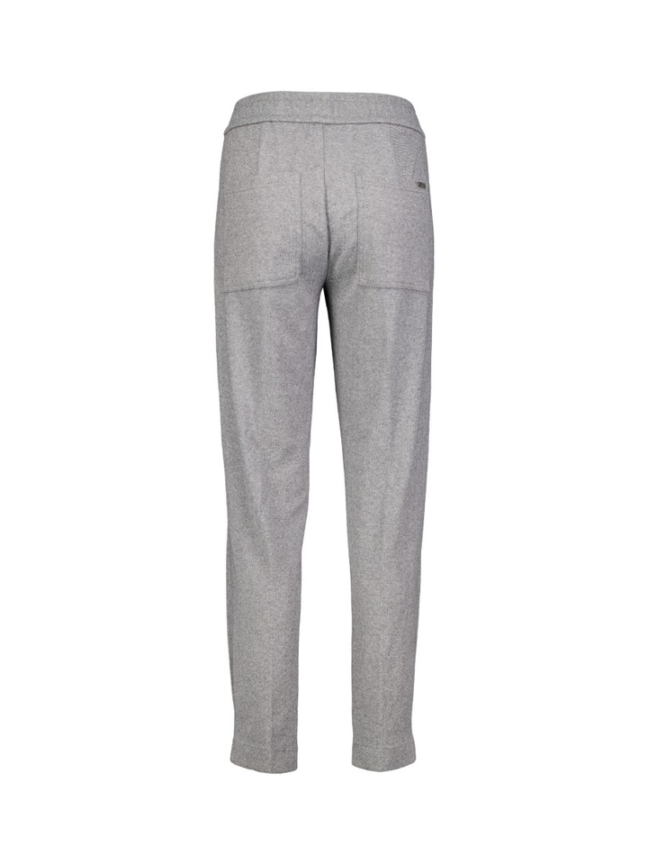 Grijze comfortabele jogger broek met elastiek Mara Tapered Rosner 