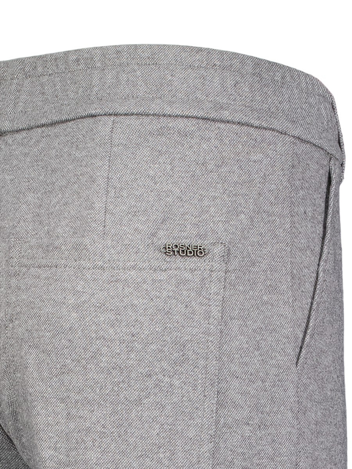 Grijze comfortabele jogger broek met elastiek Mara Tapered Rosner 