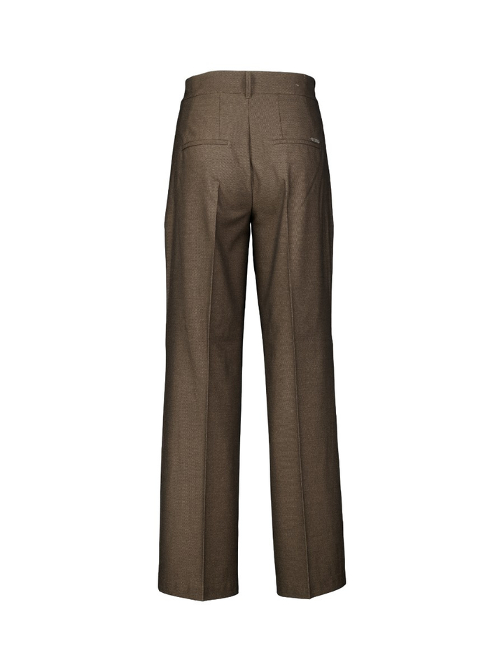Bruine geklede wide leg broek Mara Wide Leg Rosner