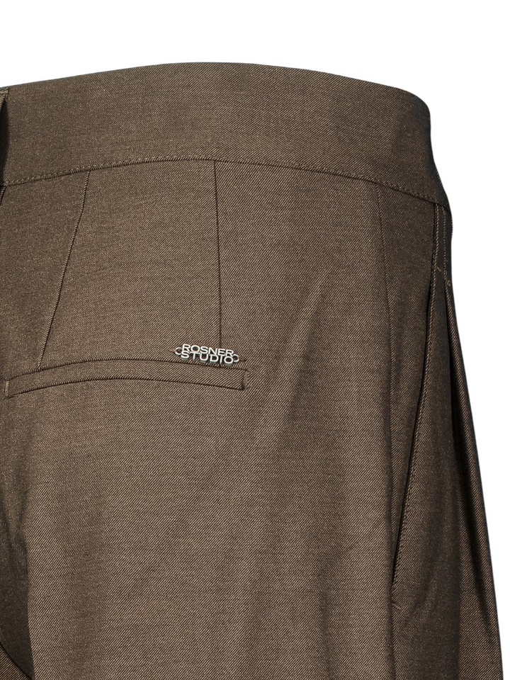Bruine geklede wide leg broek Mara Wide Leg Rosner
