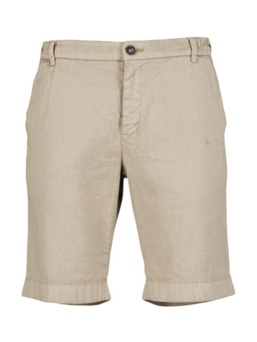 Beige short met linnen Kane Zilton