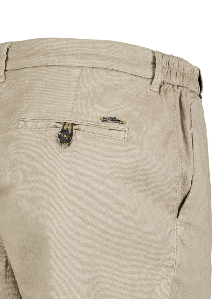 Beige short met linnen Kane Zilton 