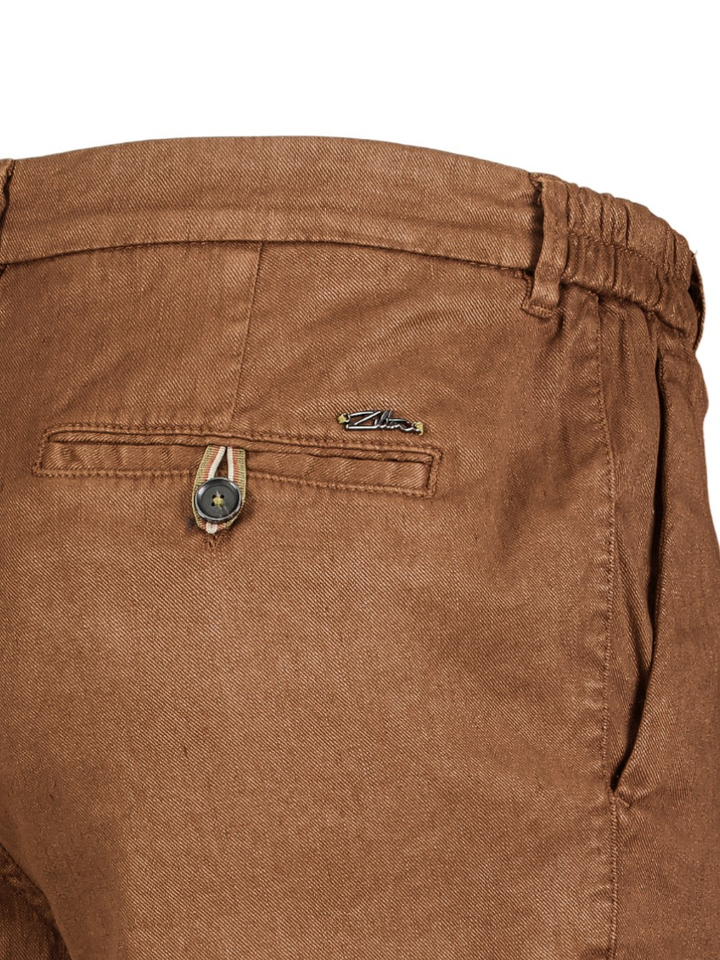 Bruine short met linnen Kane Zilton 