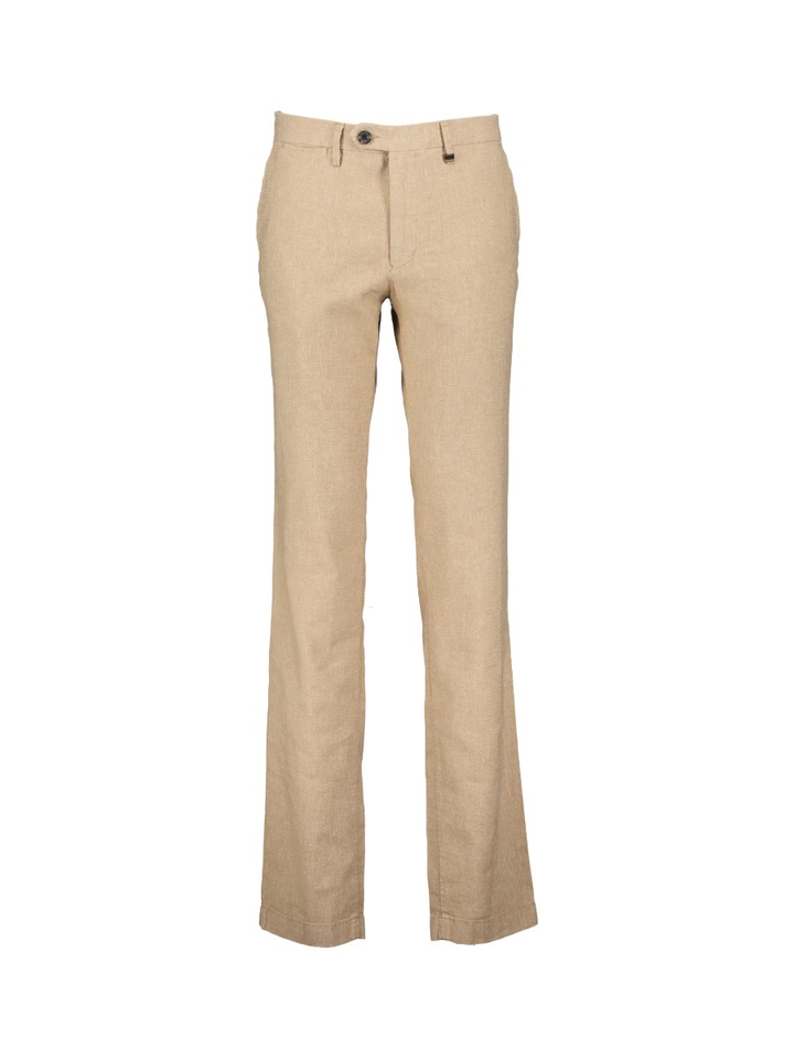 Beige chino van linnen en katoen Zilton 