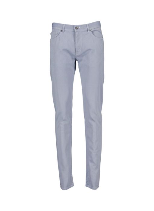 Lichtblauwe broek met fijne print Rodger Zilton