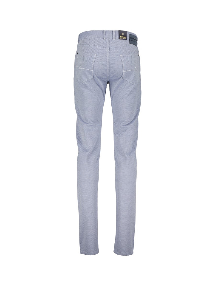 Lichtblauwe broek met fijne print Rodger Zilton 