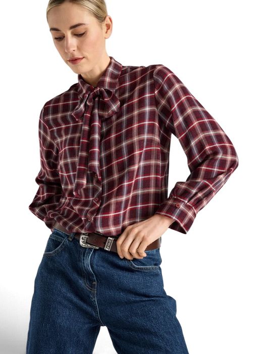 Bordeaux bloes met strik Marie Mero