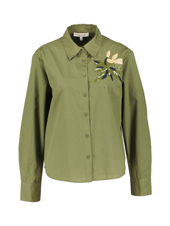 Groene blouse met glitterdetail Marie Mero