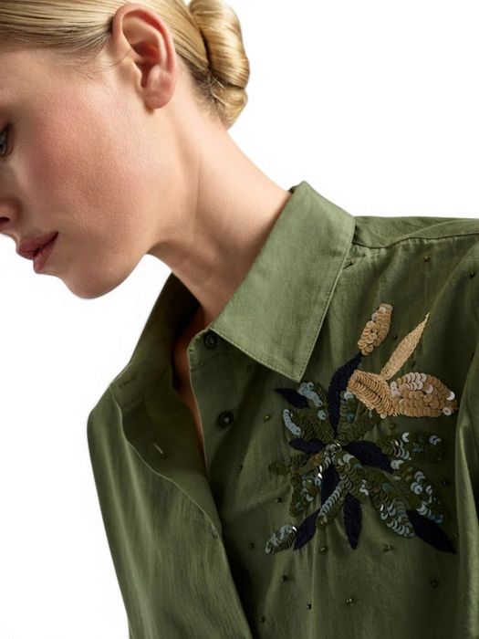 Groene blouse met glitterdetail Marie Mero