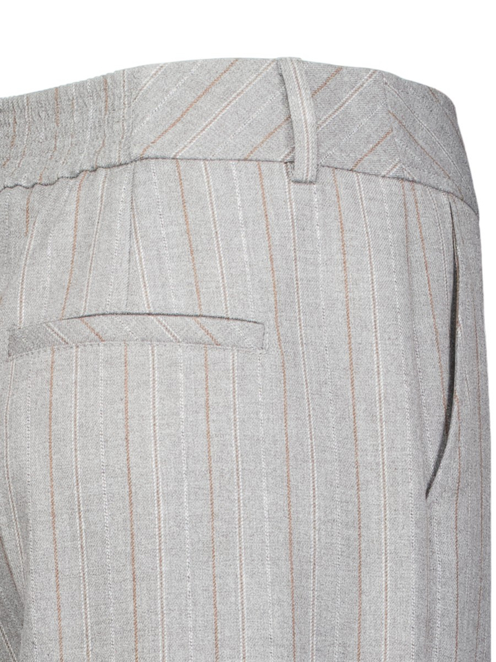 Grijze broek met fijne krijtstreep Marie Maro