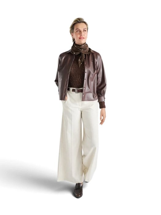 Beige broek met rechte pijpen Marie Mero
