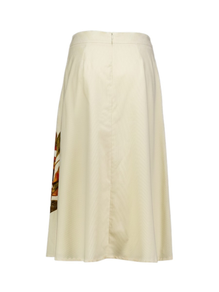 Ecru rok met tropische print Marie Méro