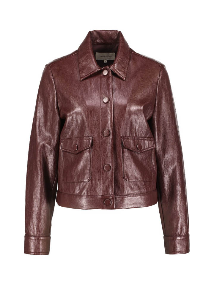 Bordeaux jas in lederlook Marie Mero 