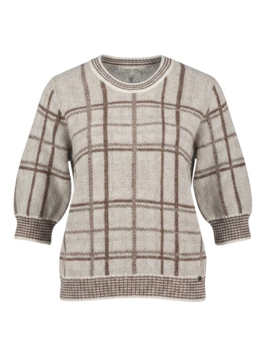 Beige geruiten trui Marie Mero