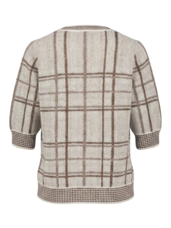 Beige geruiten trui Marie Mero