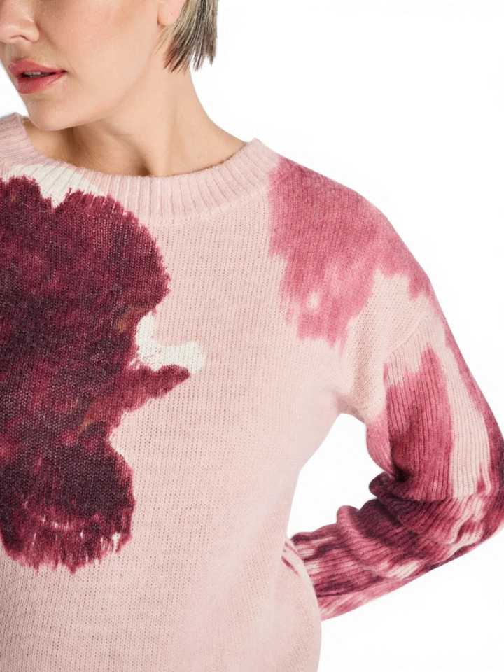 Roze trui met bloemenprint Marie Mero