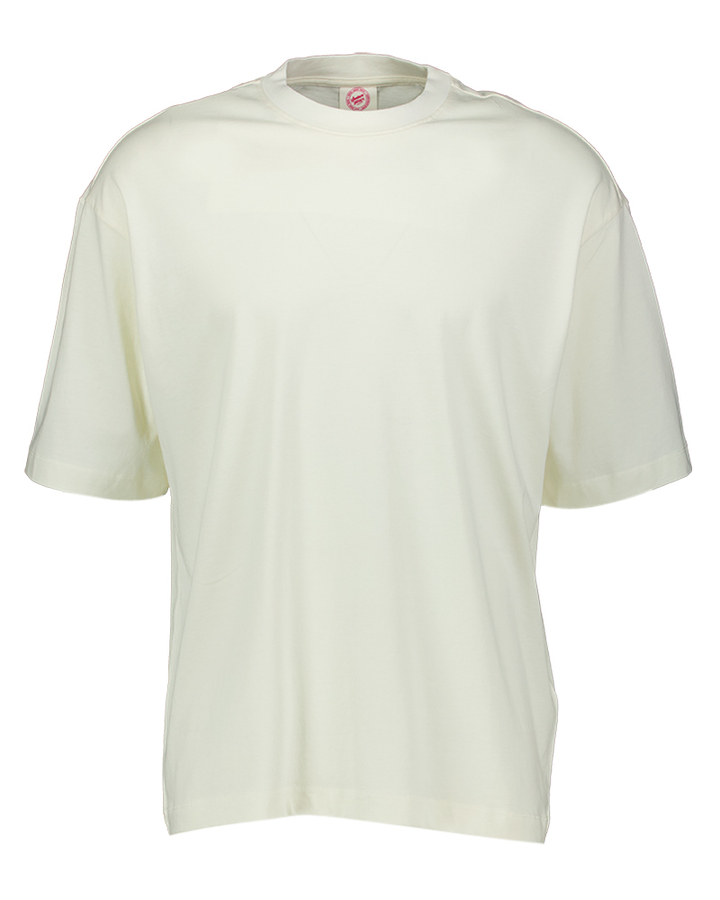 Ecrukleurige t-shirt met print op rugzijde Selected 