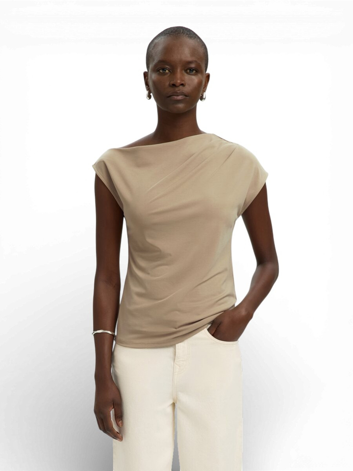 Taupe kleurige top Selected 