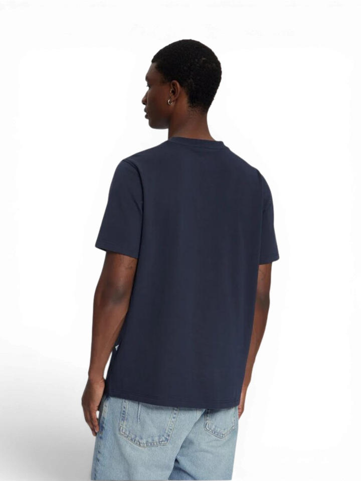 Donkerblauwe t-shirt met logo Law Of The Sea 