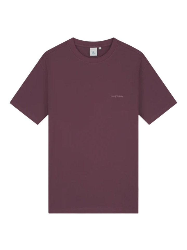 Navykleurige t-shirt met rugprint vapour Low Of The Sea 