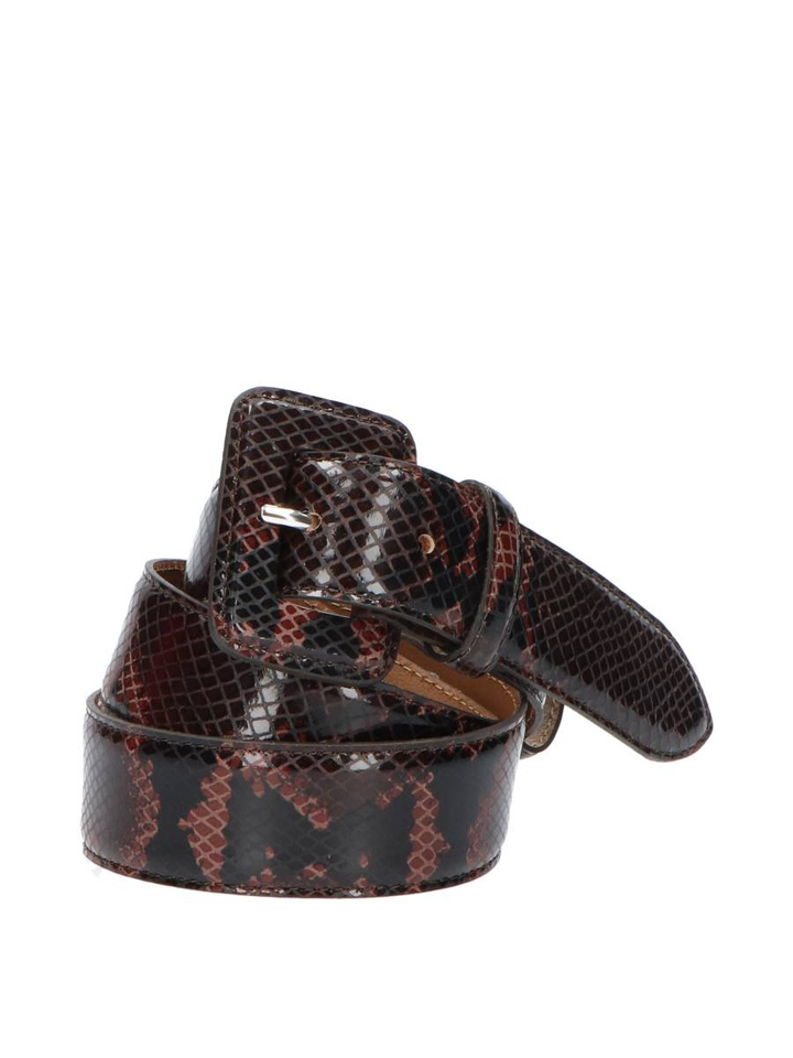 Slang donkerbruine riem Wendy K&J