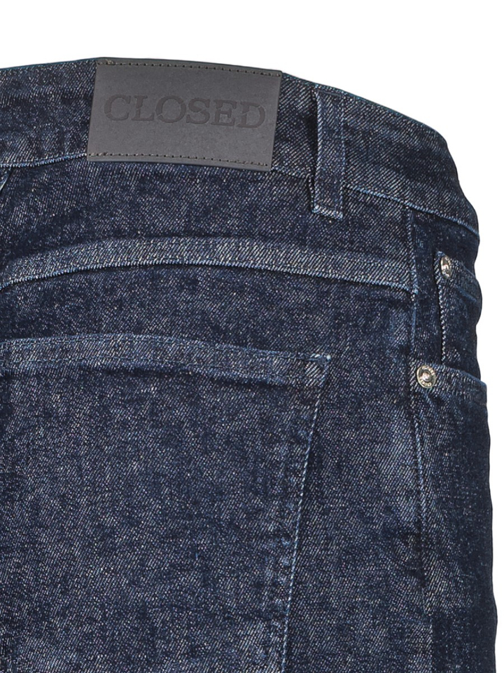 Donkerblauwe wide leg jeans met hoge taille Glow Up Closed