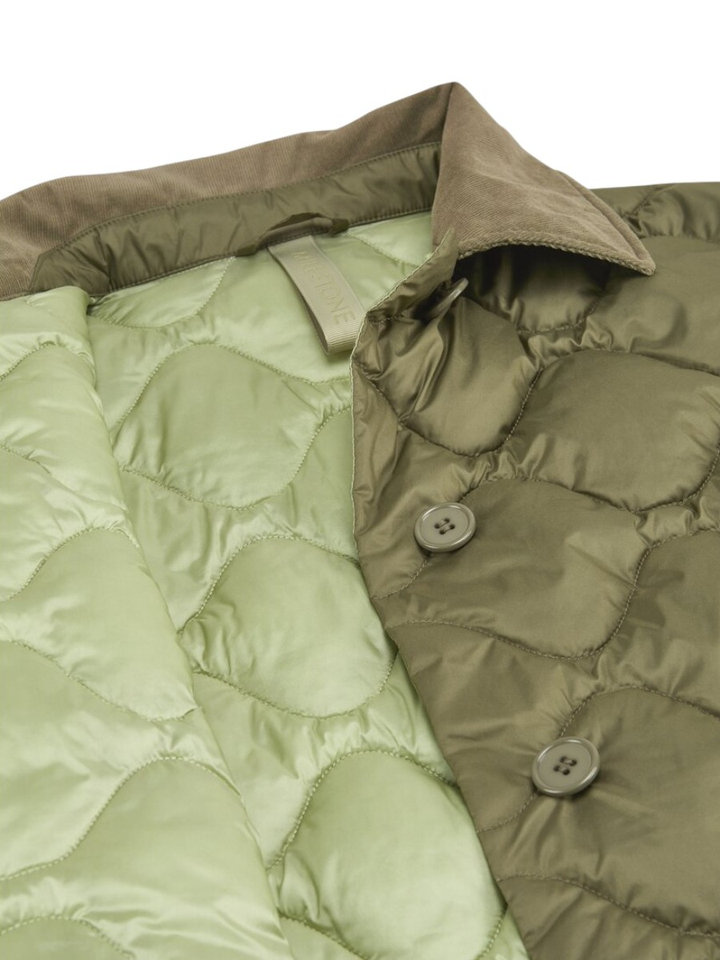 Donkergroene puffer jas Chloe Milestone