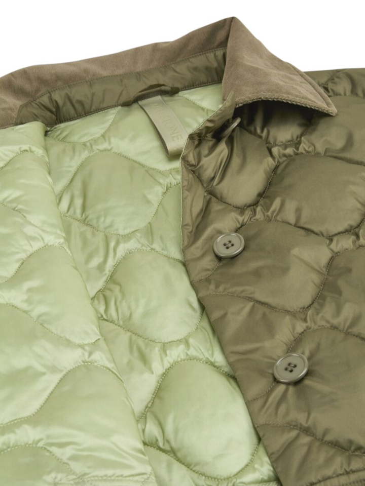 Donkergroene puffer jas Chloe Milestone