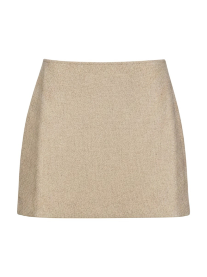 Beige korte wollen rok 8PM
