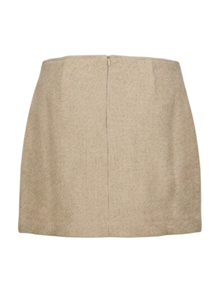 Beige korte wollen rok 8PM