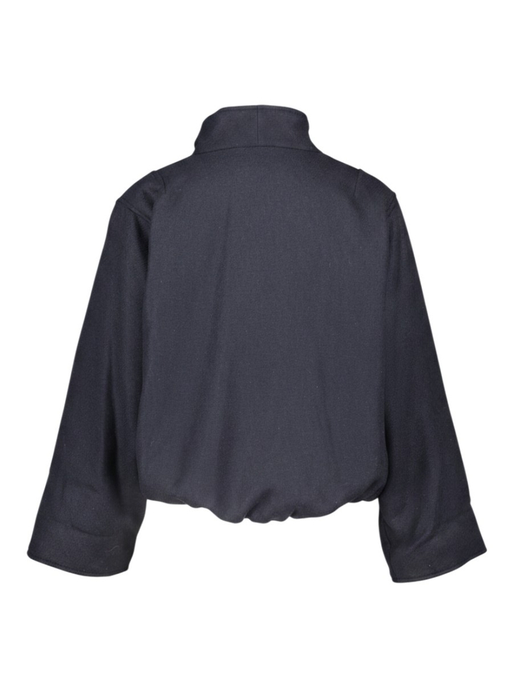 Donkerblauwe wollen bomber jacket 8PM