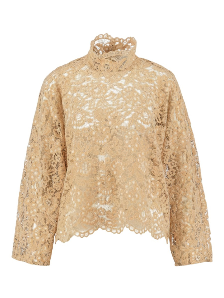 Beige kanten bloes 8PM