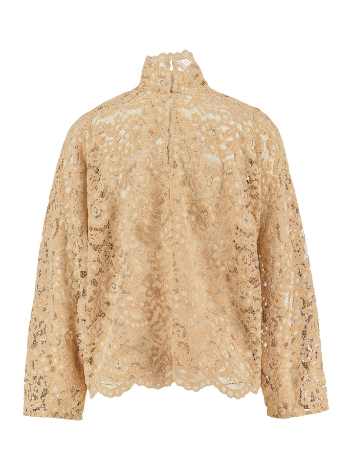 Beige kanten bloes 8PM