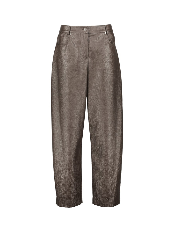 Bruine lederlook broek 8PM