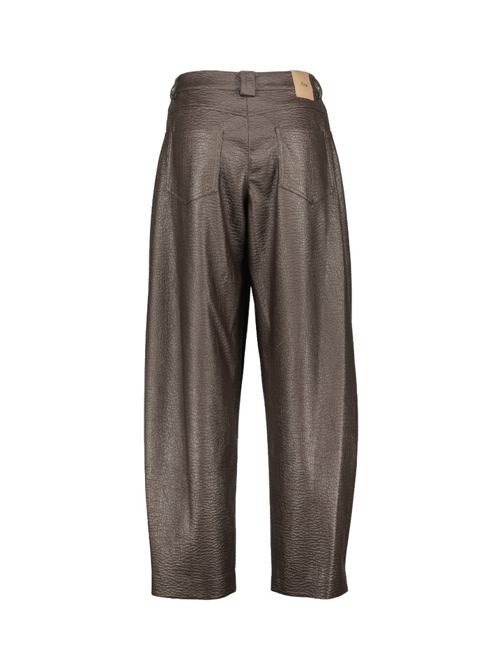 Bruine lederlook broek 8PM