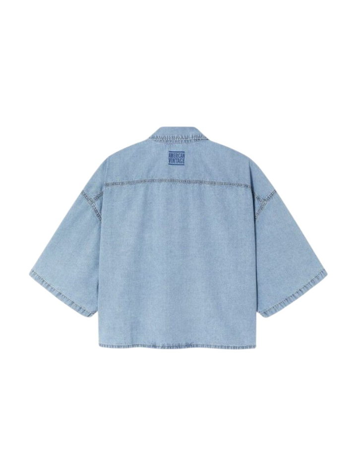 Blauwe jeans blouse American Vintage 