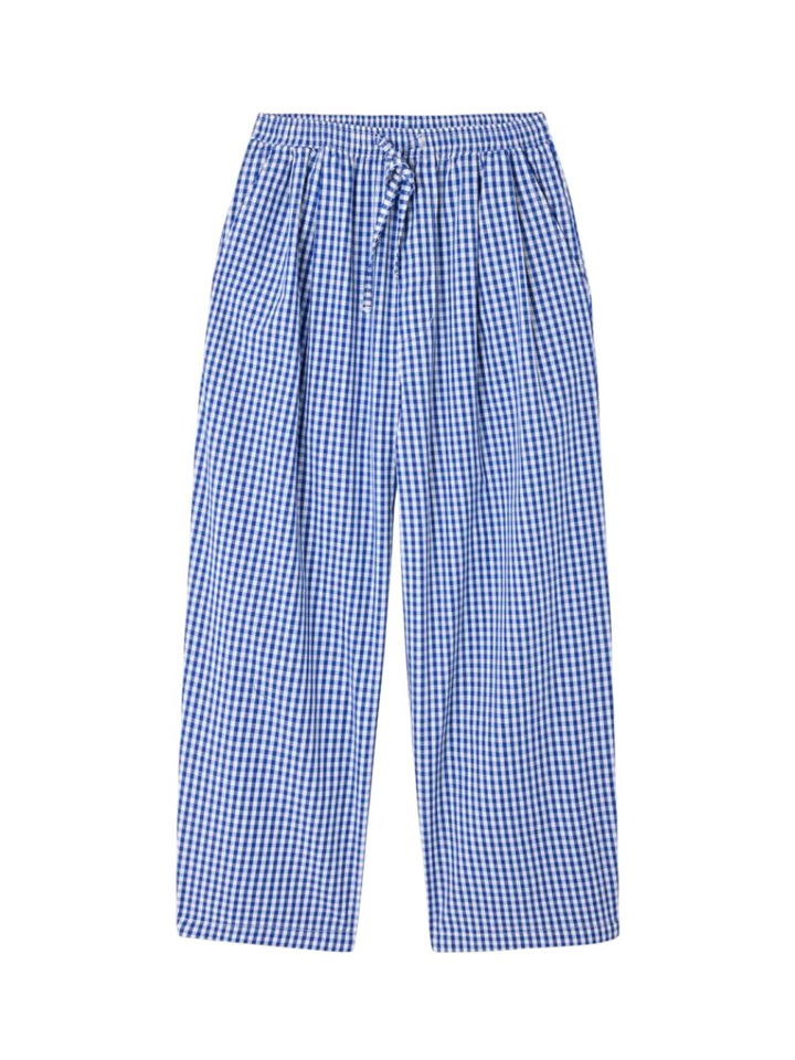 Blauwe geruite broek American Vintage 