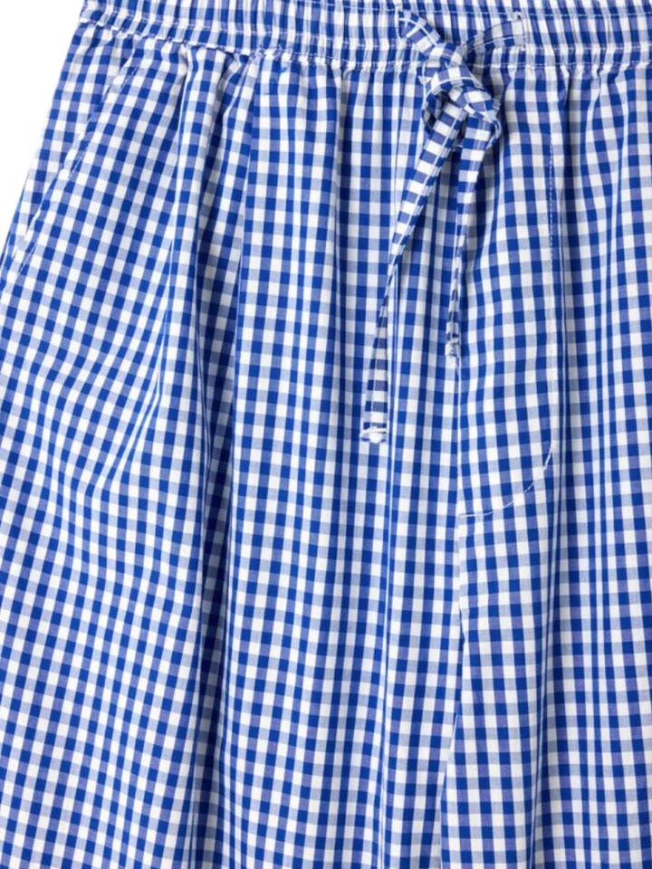 Blauwe geruite broek American Vintage 