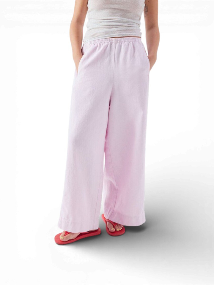 Paarse geklede broek American Vintage