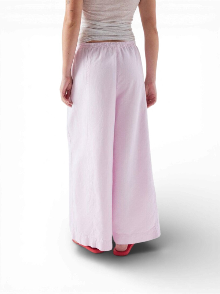Paarse geklede broek American Vintage
