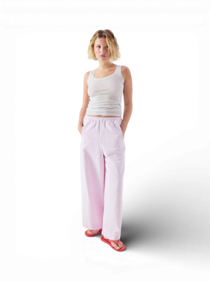 Paarse geklede broek American Vintage