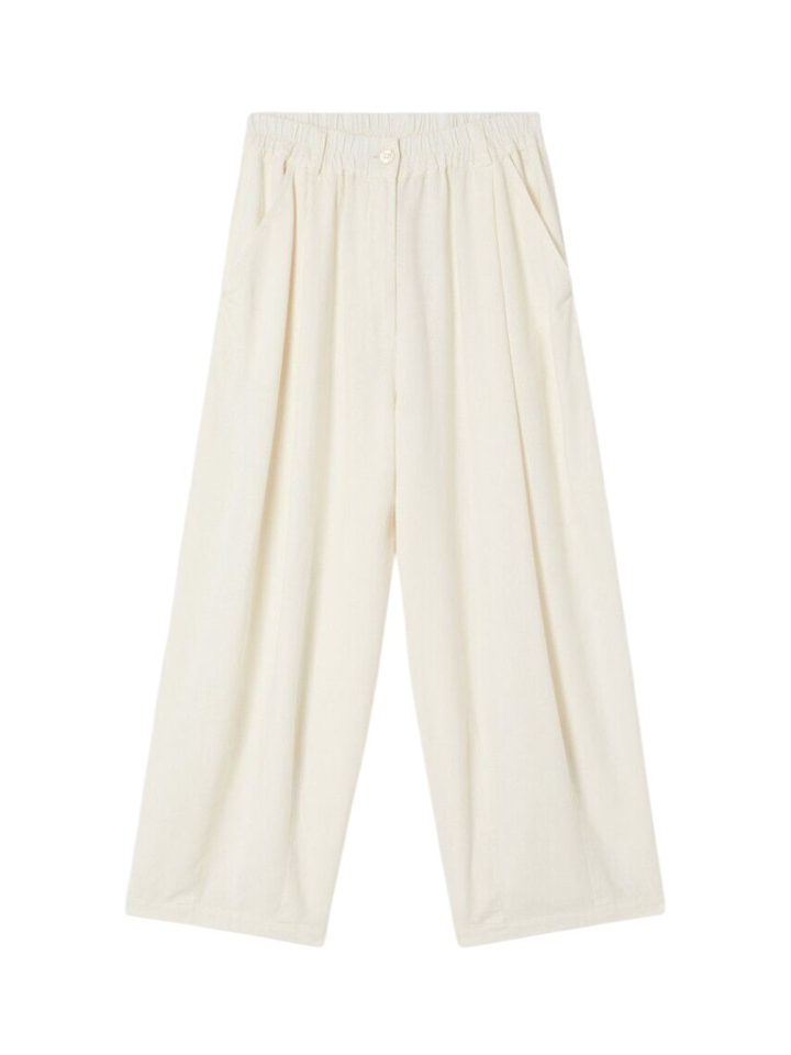 Gebroken witte broek met linnenmix American Vintage