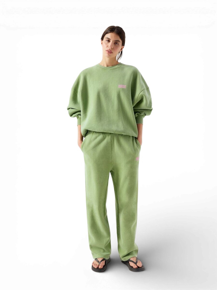 Groene sweater met ronde hals American Vintage