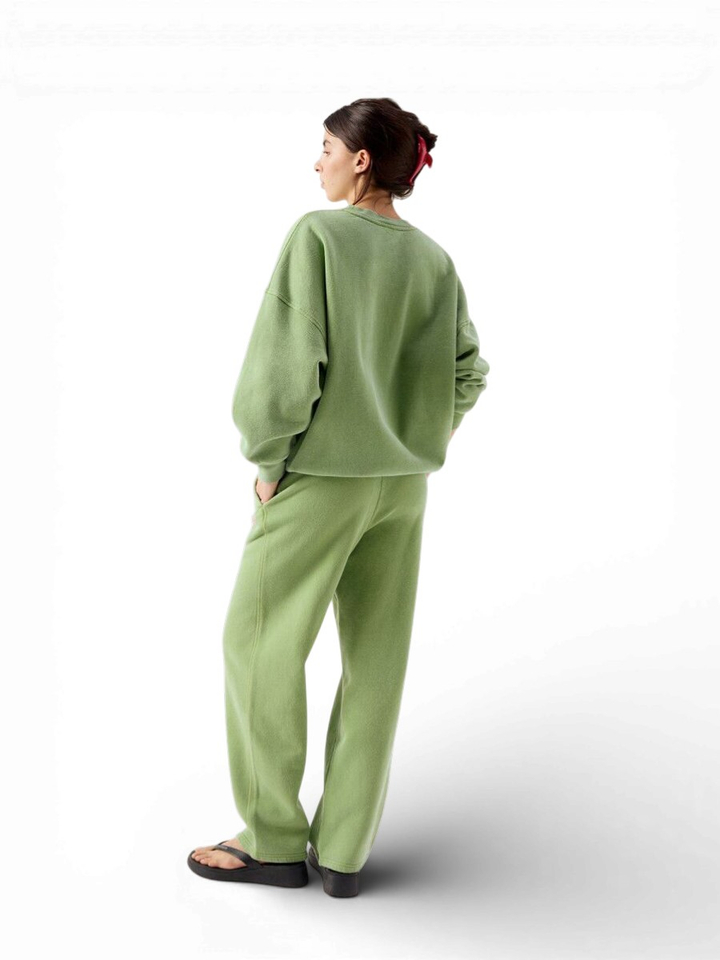 Groene sweater met ronde hals American Vintage