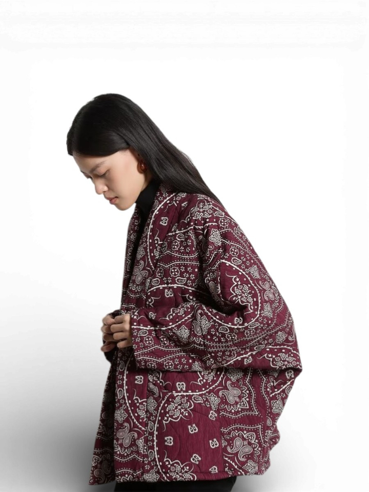 Bordeaux sjaalkraagjas Chicago Aokyanos