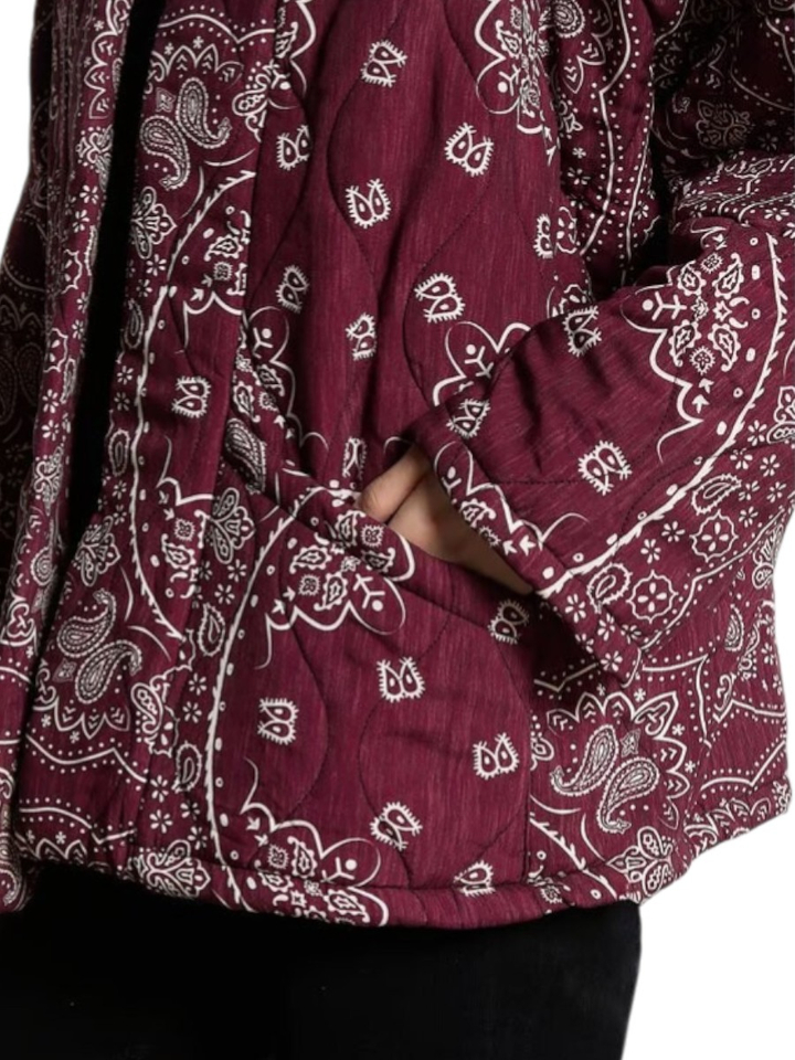 Bordeaux sjaalkraagjas Chicago Aokyanos