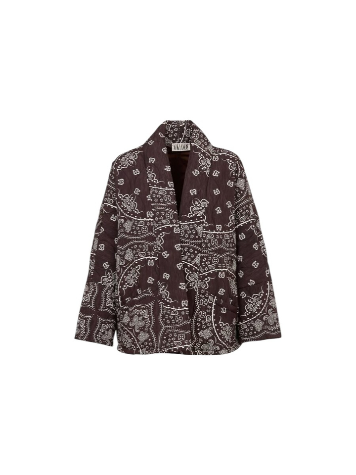 Blauwe sjaalkraagjas Chicago Aokyanos