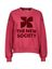 Rode sweater met opdruk The New Society
