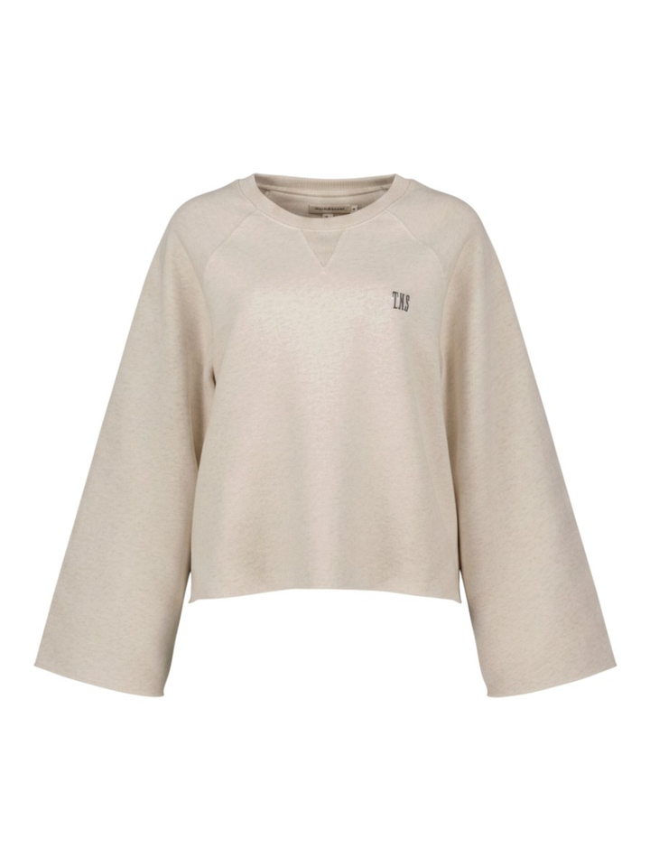 Off white sweater met logo The New Society
