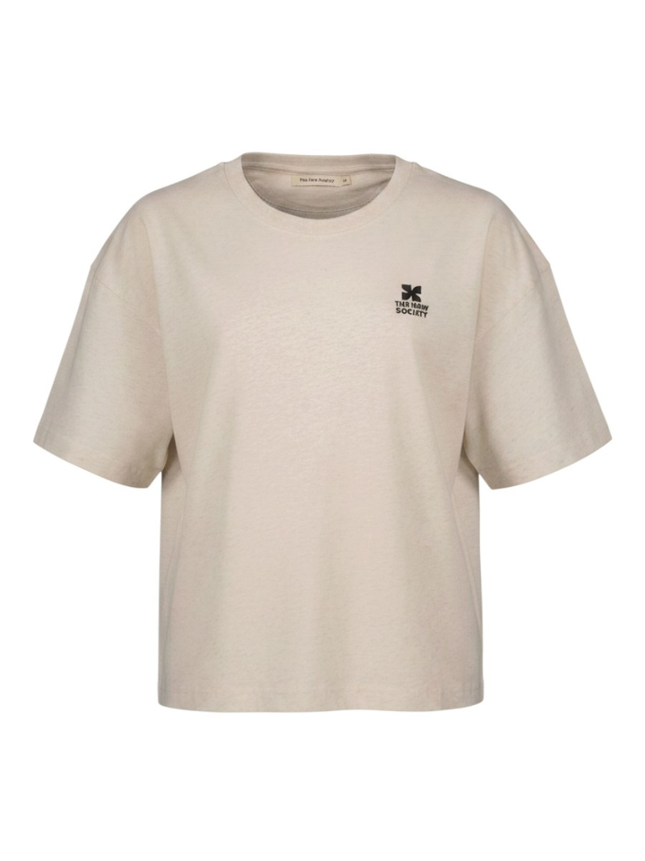 Witte t-shirt met logo The New Society